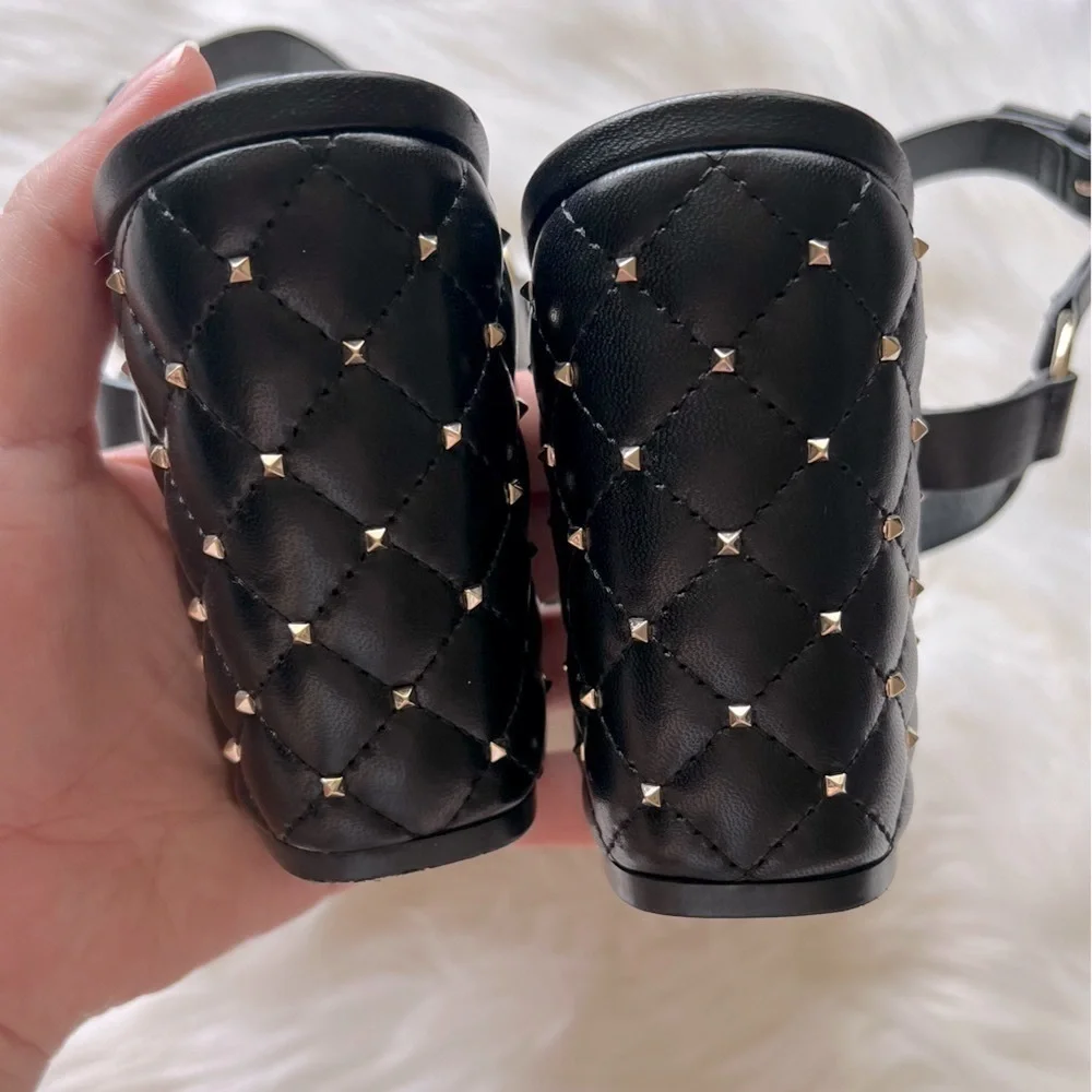 Valentino Garavani Rockstud Quilted City Block Heel Sandal EU 40.5 - Picture 7 of 11